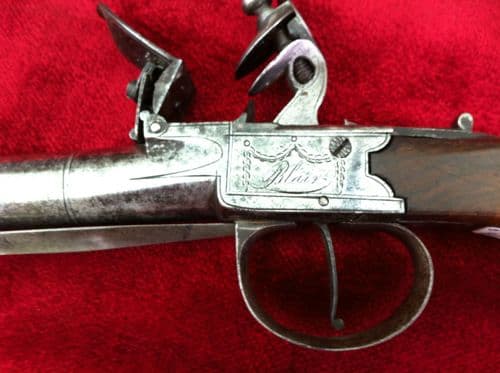 XXX SOLD XXX A British flintlock boxlock pistol circa 1780-1820. Made by Blair of London. Ref 6458