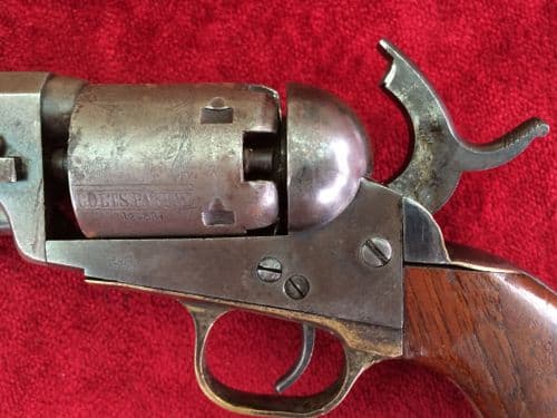 XXX SOLD XXX An American Civil War Era Colt 5 shot 1849 pocket model Percussion revolver with scarce 6 inch barrel. Good condition. Ref 9076.
