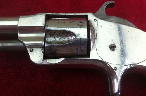 XXXX SOLD XXXX A good American antique 5 shot .32 Rimfire revolver marked "Smiths patent April 15th 1873".  Ref 6788
