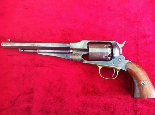 XXXX SOLD XXXX American Remington Percussion Army Model Revolver circa 1861-1865. Much Original Blued Finish. Ref 6816