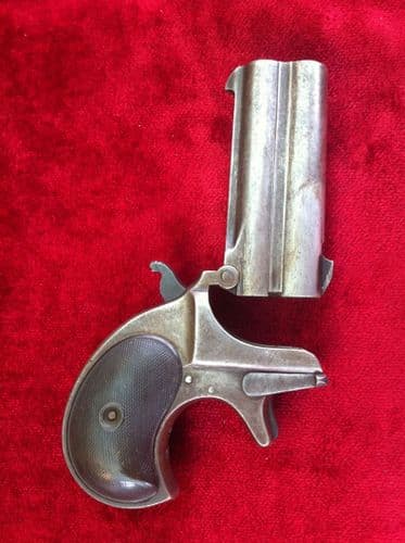 XXXX SOLD XXXX An antique Remington Double barrelled  Derringer in .41 Rimfire calibre. Good condition. Ref 7493