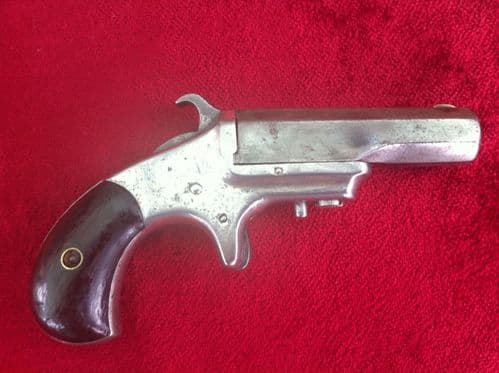 XXXX SOLD XXXX Antique American .41 rimfire Derringer circa 1865-1875. Engraved X.L.Derringer. Ref 6743