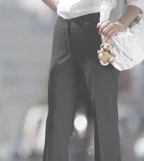Girls Senior Grey Slim Fit Trouser