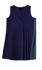 Navy Button up Pinafore