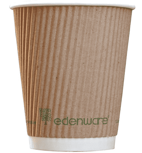 Edenware 8oz Kraft Ripple Coffee Cups 500 Pack