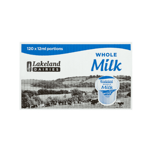 Lakeland Dairies Whole UHT Milk Pots Case of 120