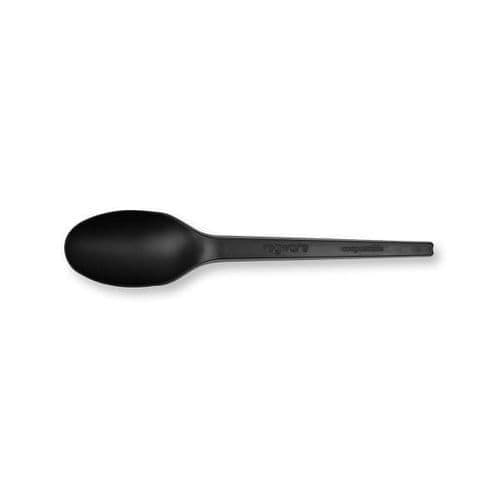 Vegware 6.5" Black Compostable CPLA Spoons 50 Pack