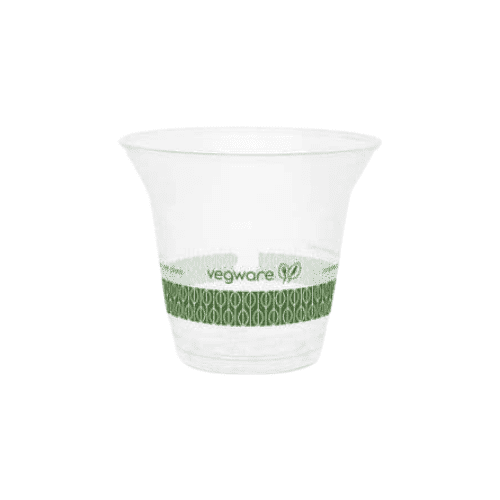 Vegware 96 Series 9oz Clear Green PLA Cold Cups 50 Pack