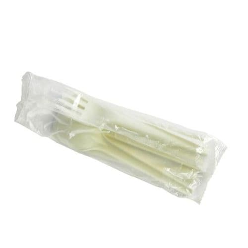 Vegware Compostable CPLA Cutlery Set 250 Pack