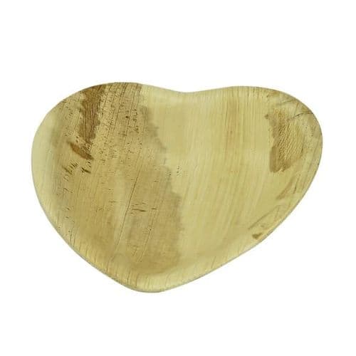 Vegware Palm Leaf 6" Heart-Shaped Dishes 25 Pack