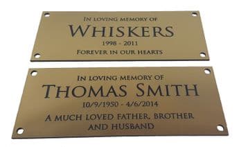 Acrylic Brushed Gold Memorial/Funeral Plaque Choose Your Text - Person or Pet