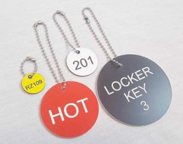 Acrylic Valve Tags - Full range of sizes and colours