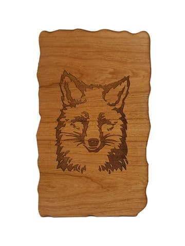 Fox - Engraved Wooden Wall Plaque - Choice of Wood Type