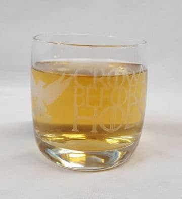 Game of Thrones Inspired "Crows Before Hoes" Whisky Tumbler Glass