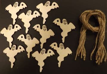 Halloween Ghost Gift Tags / Price Tags 70mm Pack of 10