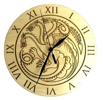 House Targaryen Maple Clock