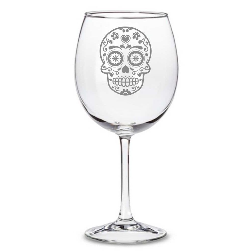 Mexican Sugar Skull Day of The Dead Calavera Inspired - Laser Engraved ...