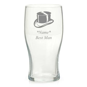 Personalised Best Man Pint Glass