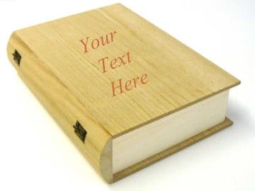 Personalised Engraved Wooden Book Box