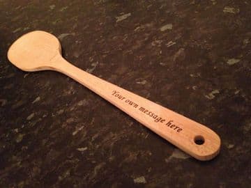 Personalised Engraved Wooden Spoon - Bowl and handle engraved