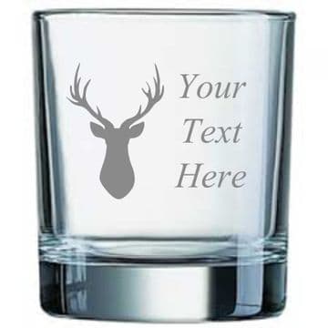Personalised Stag Image Whisky Tumbler