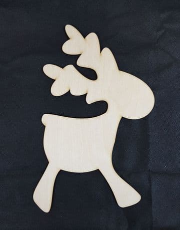 Wacky Wooden Reindeer Shape 30cm x 20cm