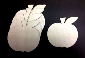 Wooden Apple Shapes Pack of 10