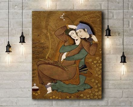  A  Riza Abassi: The Lovers. Fine Art Canvas.
