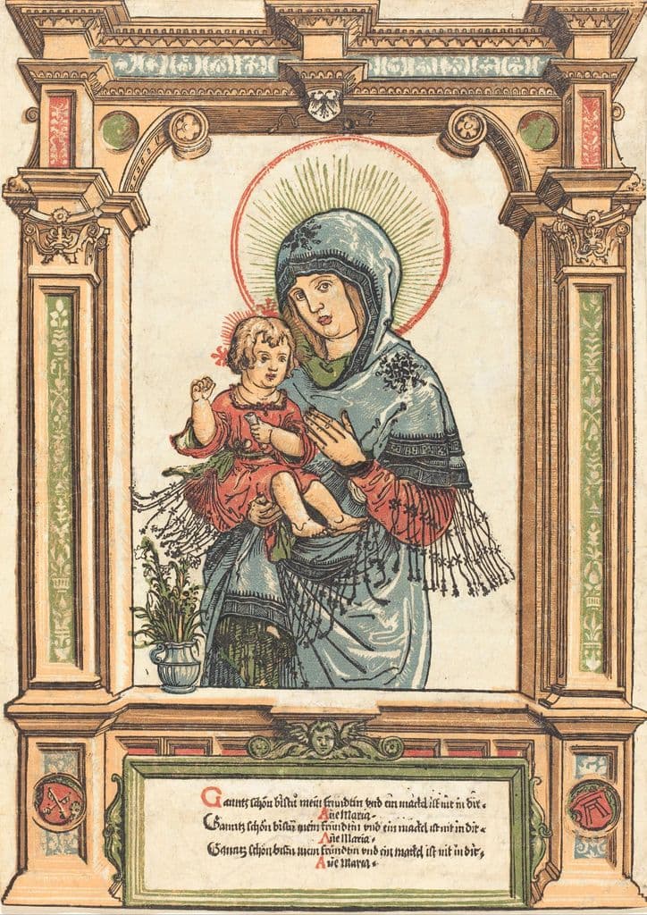Albrecht Altdorfer: The Beautiful Virgin of Regensburg. Fine Art Print.  (4080)