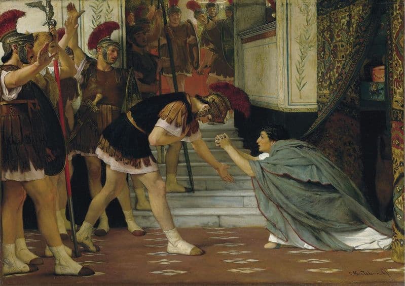 Alma-Tadema, Sir Lawrence: Proclaiming Claudius Emperor. Fine Art Print.  (003810)