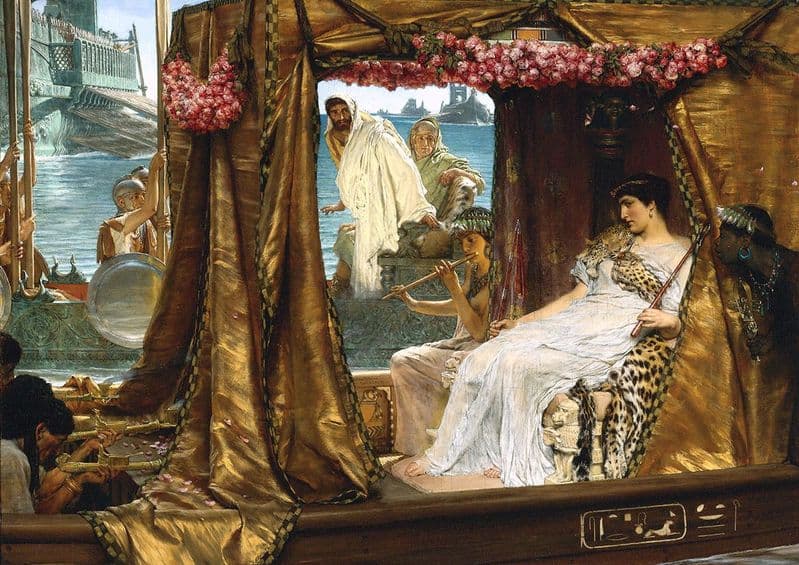 Alma-Tadema, Sir Lawrence: The Meeting of Antony and Cleopatra, 41 B.C. Fine Art Print.  (003792)