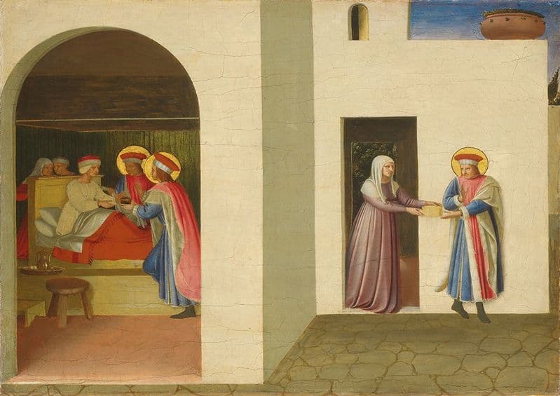 Angelico, Fra: The Healing of Palladia by Saint Cosmas and Saint Damian. Fine Art Print.  (4172)