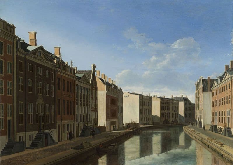 Berckheyde, Gerrit Adriaenszoon: View of the Golden Bend in the Herengracht. Fine Art Print (4036)