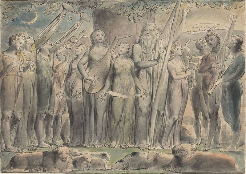 Blake, William: Job and His Family Restored to Prosperity. Fine Art Print.  (003550)