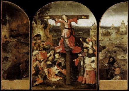 Bosch, Hieronymus: Triptych of the Martyrdom of St Liberata. Religious Fine Art Print.  (001446)