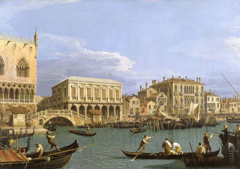 Canaletto: Bridge of Sighs, Venice (La Riva degli Schiavoni). Fine Art Print.  (003333)
