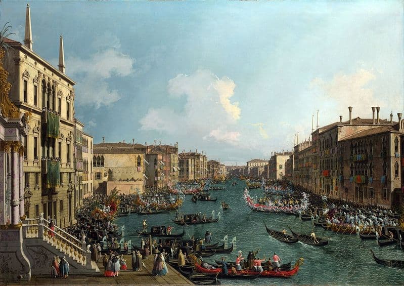 Canaletto, Giovanni Antonio Canal: A Regatta on the Grand Canal. Fine Art Print.  (003454)