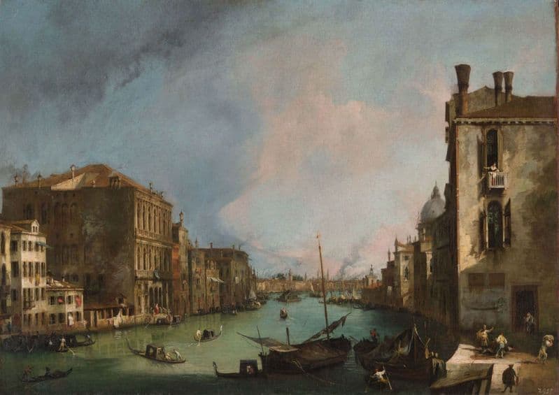 Canaletto, Giovanni Antonio Canal: The Grand Canal in Venice with the Palazzo Corner.  (003529)