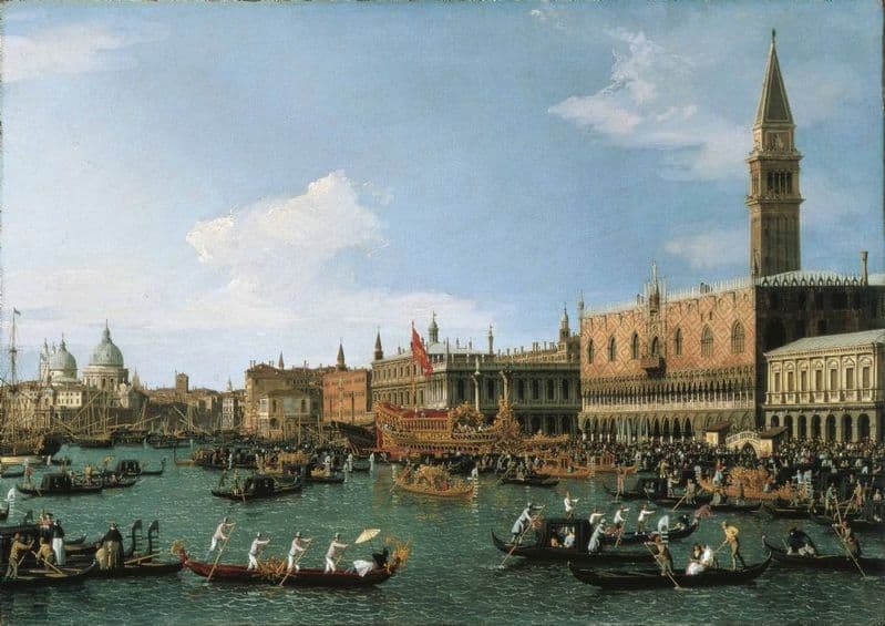 Canaletto: Return of 'Il Bucintoro' on Ascension Day. Fine Art Print.  (003326)