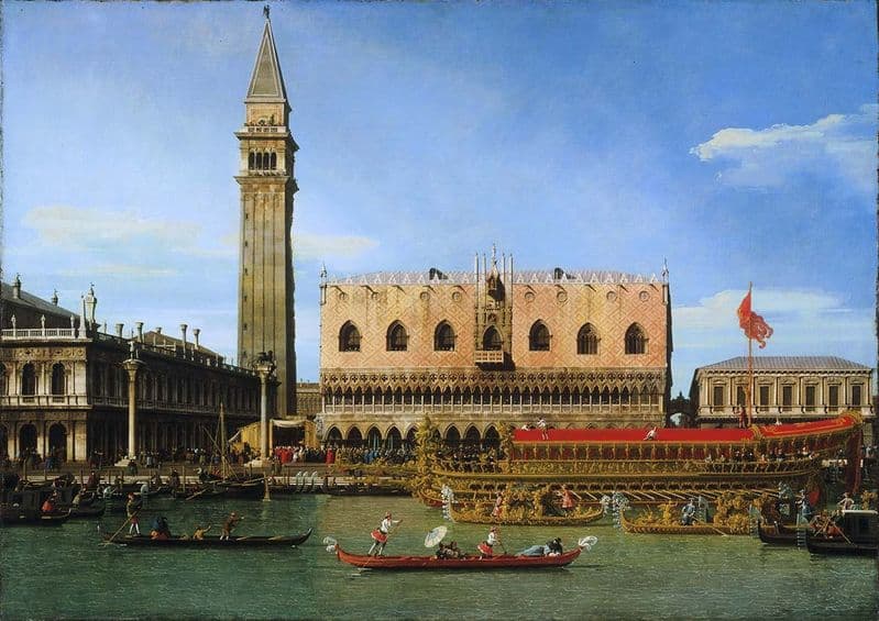 Canaletto: The Bucintoro at the Molo on Ascension Day. Fine Art Print.  (003331)