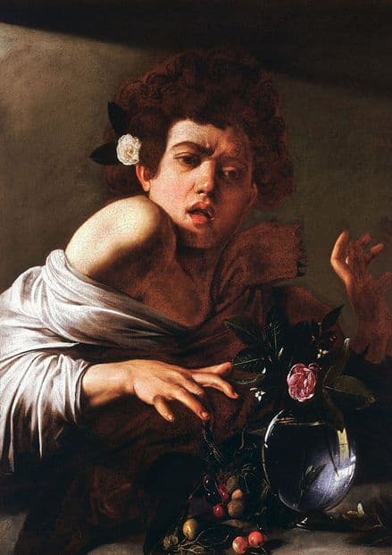 Caravaggio, Michelangelo Merisi da: Boy Bitten by a Lizard. Fine Art Print.  (002061)