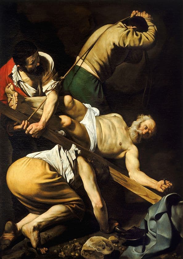 Caravaggio, Michelangelo Merisi da: Crucifixion of Saint Peter. Fine Art Print.  (002081)