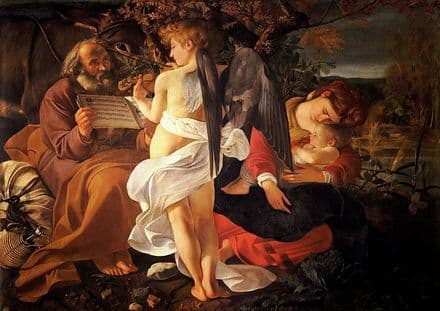 Caravaggio, Michelangelo Merisi da: Rest on the Flight into Egypt. Fine Art Print.  (002091)