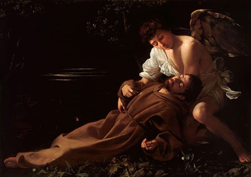 Caravaggio, Michelangelo Merisi da: Saint Francis of Assisi in Ecstasy. Fine Art Print.  (002082)
