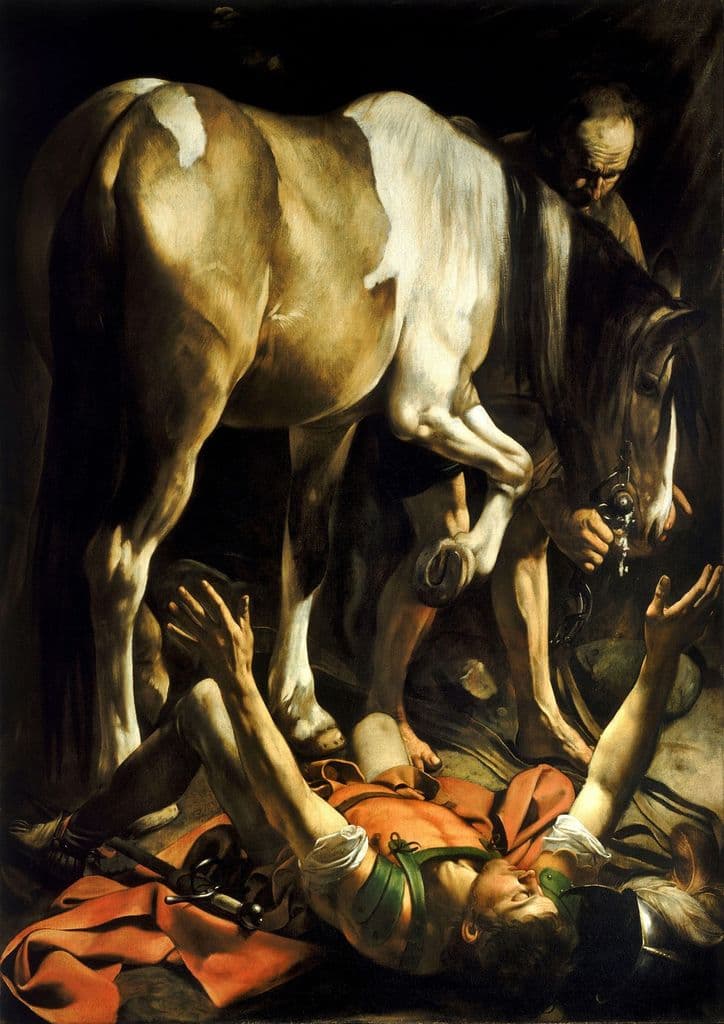 Caravaggio, Michelangelo Merisi da: The Conversion of Saint Paul. Fine Art Print.  (00323)