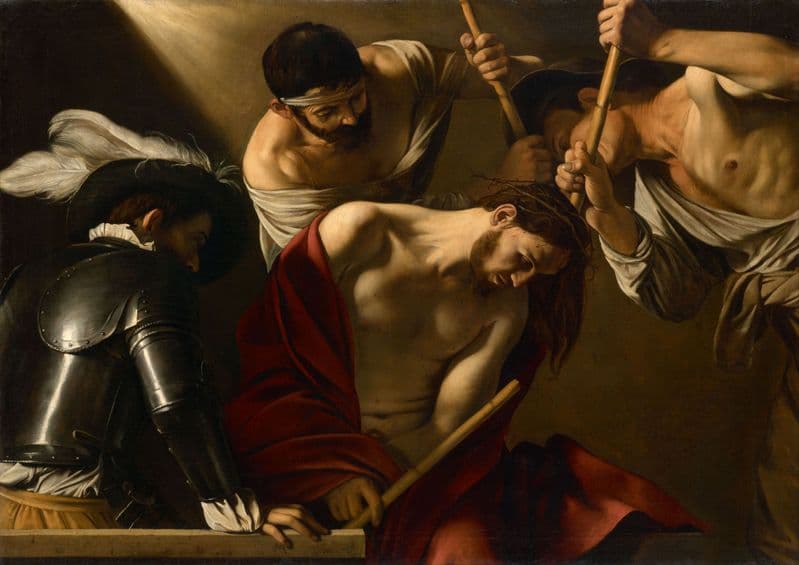 Caravaggio, Michelangelo Merisi da: The Crowning with Thorns. Fine Art Print.  (004248)