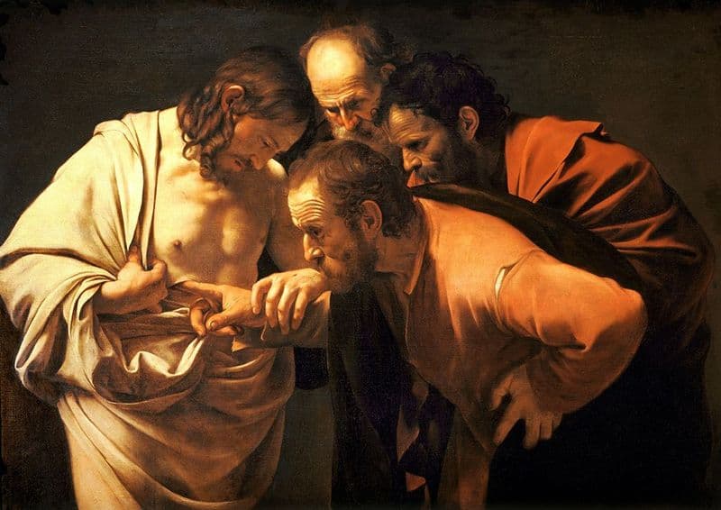 Caravaggio, Michelangelo Merisi da: The Incredulity of Saint Thomas. Fine Art Print.  (002062)