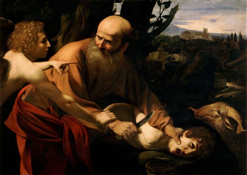Caravaggio, Michelangelo Merisi da: The Sacrifice of Isaac. Fine Art Print.  (001482)