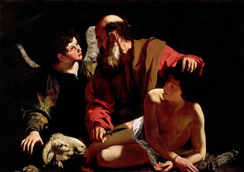 Caravaggio, Michelangelo Merisi da: The Sacrifice of Isaac. Fine Art Print.  (002084)