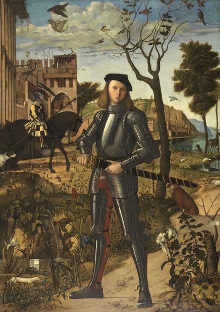 Carpaccio, Vittore: Young Knight (Giovane cavaliere). Fine Art Print.  (001866)